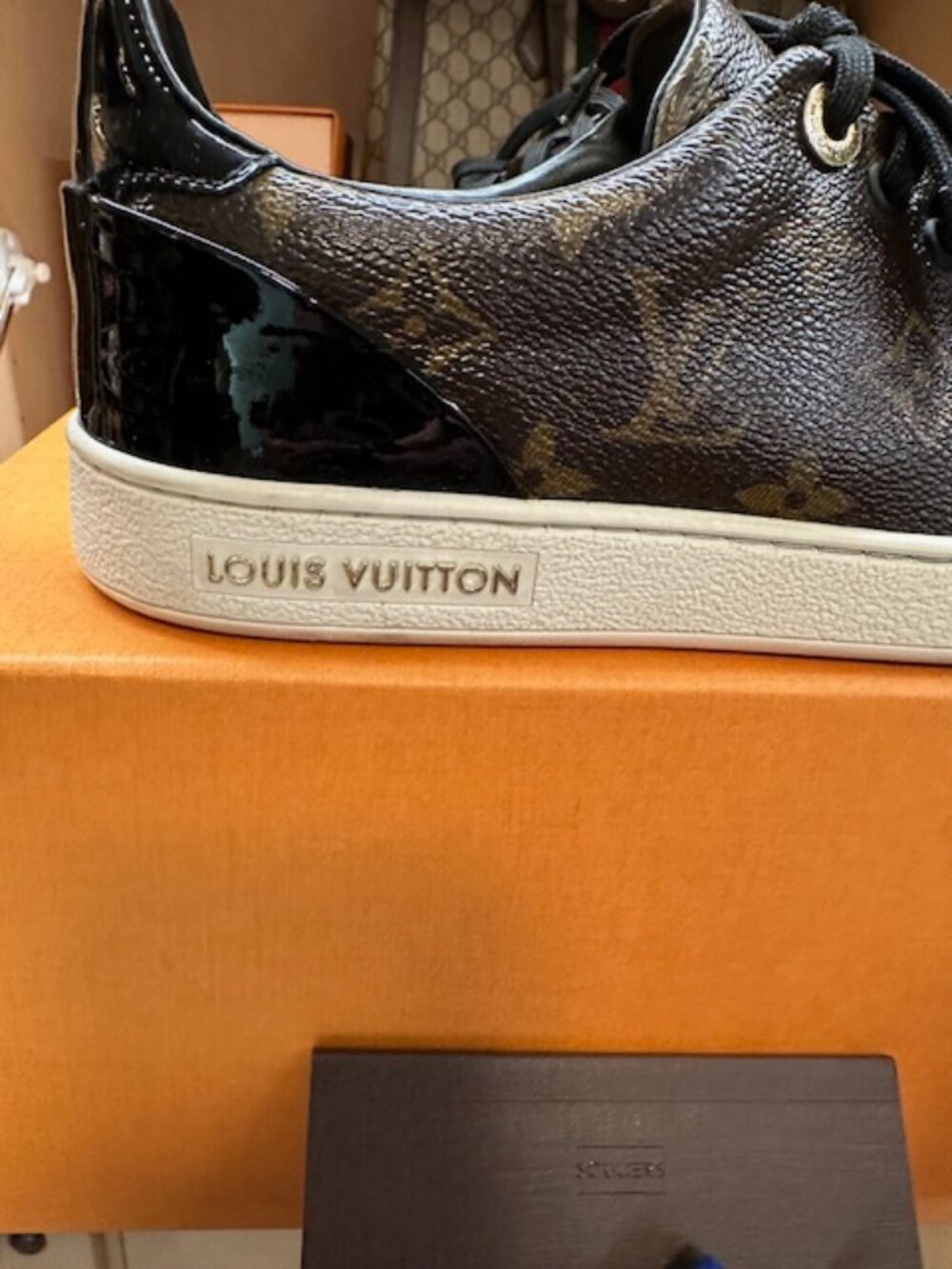 Louis Vuitton LV Brown Size 37 Monogram Sneakers - Picture 4 of 8